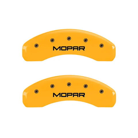 MGP 4 Caliper Covers Engraved Front & Rear RT1-Truck Black finish silver ch