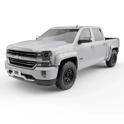 EGR 14+ Chev Silverado 5ft Bed Bolt-On Look Color Match Fender Flares - Set Summit White