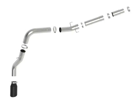 aFe 49-02078-B ATLAS 5in DPF-Back Alum Steel Exhaust System w/ Black Tip 19-20 Ram Diesel Trucks L6-6.7L (td)