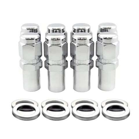 McGard Hex Lug Nut (Long Shank - 1in. / Duplex) 1/2-20 7/8 2.425in. Length (8-Pack) Chrome