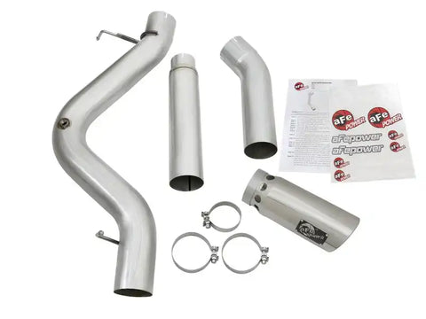 aFe 49-04081-P Atlas Exhaust 5in DPF-Back Aluminized Steel w/ Polished Tips 16-17 GM Diesel Truck V8-6.6L (td)