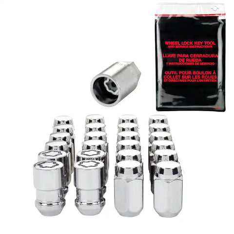 McGard 6 Lug Hex Install Kit w/Locks (Cone Seat Nut) M12X1.5 / 13/16 1.5in. Length - Chrome