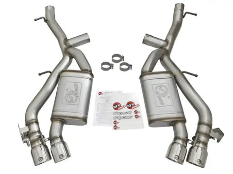 aFe 49-34068-P MACHForce XP 3in 304 SS Axle-Back Dual Exhaust (NPP) w/ Polished Tips 16-17 Camro V8-6.2L