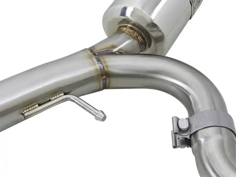 aFe 49-36701-L Takeda 3in. to 2.5in. 304 SS C/B Exhaust 08-15 Mitsubishi EVO I4-2.0L (t) - Blue Flamed Tips