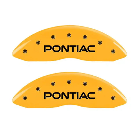 MGP 4 Caliper Covers Engraved Front Pontiac Rear G8 Yellow Finish Black Char 2008 Pontiac G8