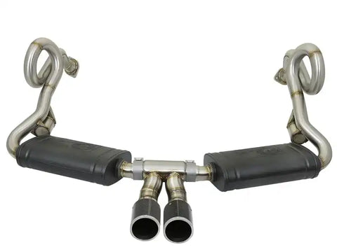 aFe 49-36415-C MACHForce-Xp 2in 304 SS Cat-Back Exhaust w/Carbon Fiber Tips 13-16 Porsche Boxster 2.7L/3.4L