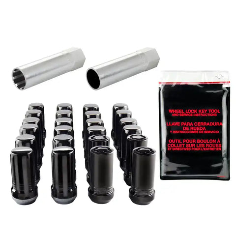 McGard SplineDrive Tuner 6 Lug Install Kit w/Locks & Tool (Cone) M14X1.5 / 1in. Hex - Blk