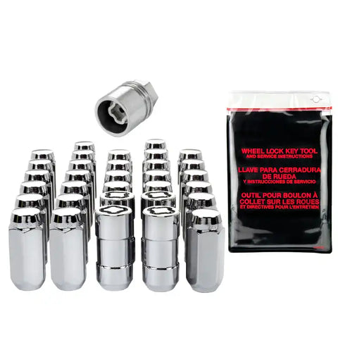 McGard 8 Lug Hex Install Kit w/Locks (Cone Seat Nut) M14X1.5 / 13/16 1.945in. L - Chrome