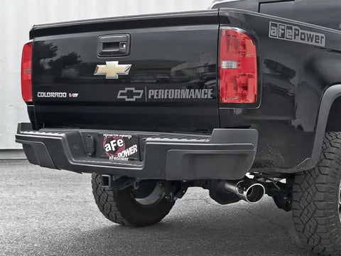 aFe 49-44058-P Mach Force-XP Exhaust 3in CB SS 15-17 GM Colorado/Canyon 2.5L/3.6L Side Exit w/ Polished Tip