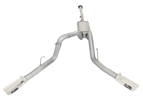 aFe 49-43074-P MACHForce XP Exhaust 3in SS Dual Side Ext CB w/ Polished Tips 2015 Ford F150 5.0L V8 CC/SB EC/LB