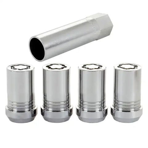 McGard Wheel Lock Nut Set - 4pk. (Tuner / Cone Seat) M14X1.5 22mm Hex 1.648in. Length Chrome