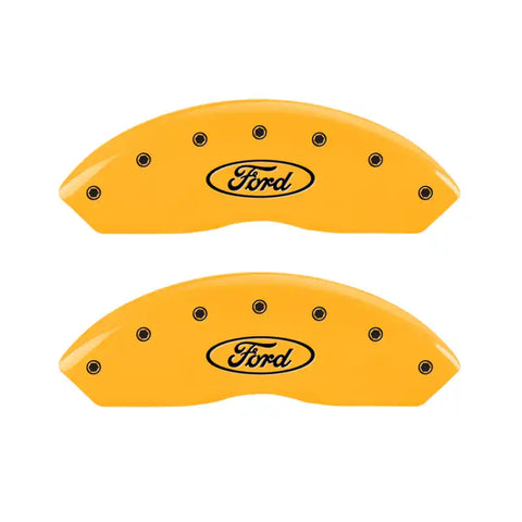MGP 4 Caliper Covers Engraved Front Shelby Engraved Rear Tiffany Snake Red finish silver ch