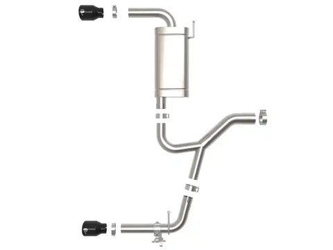 aFe 49-36349-B MACHForce XP Exhausts Axle-Back 15-21 BMW X1 2.0L (t) (SS w/Black Tips)