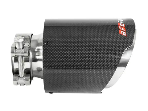 aFe 49T25454-C07 MACH Force-Xp 304 SS Clamp-On Exhaust Tip 2.5in. Inlet / 4.5in. Outlet 7in. L - Carbon Fiber