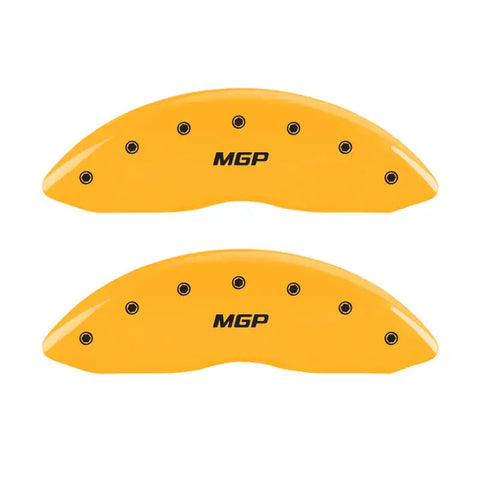 MGP 4 Caliper Covers Engraved Front & Rear Oval logo/Ford Black finish silver ch