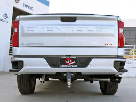 aFe 49-44128-B Large Bore-HD 3 409SS DPF-Back 20-21 GM Trucks L6-3.0L (td) LM2 - Black Tip