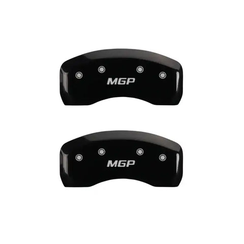 MGP 4 Caliper Covers Engraved Front & Rear MGP Black Finish Silver Char 2018 Chevrolet Equinox