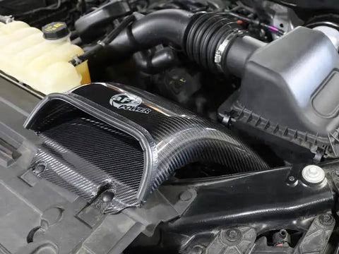 aFe 53-10008SC Quantum Cold Air Intake System Scoop 18-20 Ford F150 EcoBoost V6-3.5L/2.7L - Carbon Fiber