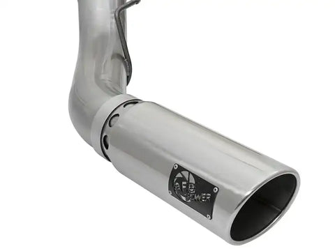 aFe 49-43090-P LARGE BORE HD 5in 409-SS DPF-Back Exhaust w/Polished Tip 2017 Ford Diesel Trucks V8 6.7L (td)