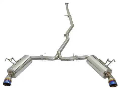 aFe 49-36615-L POWER Takeda 16-17 Honda Civic I4-1.5L (t) 2.5-2.25in 304 SS CB Dual-Exit Exhaust Blue Tips