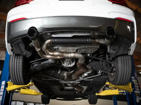 aFe 49-36348-P MACHForce XP 3in to 2.5in 304 SS Axle-Back Exhaust w/ Polished Tips 14-16 BMW M235i