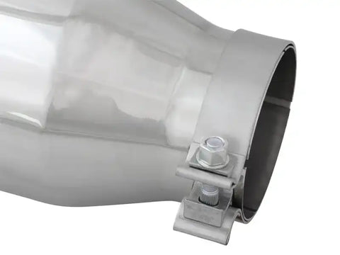 aFe 49T40601-P15 Diesel Exhaust Tip Bolt On Polished 4in Inlet x 6in Outlet 15in Long