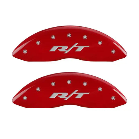 MGP 4 Caliper Covers Engraved Front & Rear RT Red finish silver ch