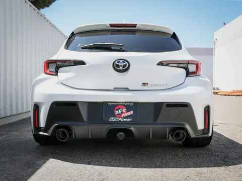 aFe 49-36067-C 23-24 Toyota GR Corolla L3 1.6L (t) Gemini XV 3in to 2-1/2in CatBack Exhaust w/Carbon Fiber Tips