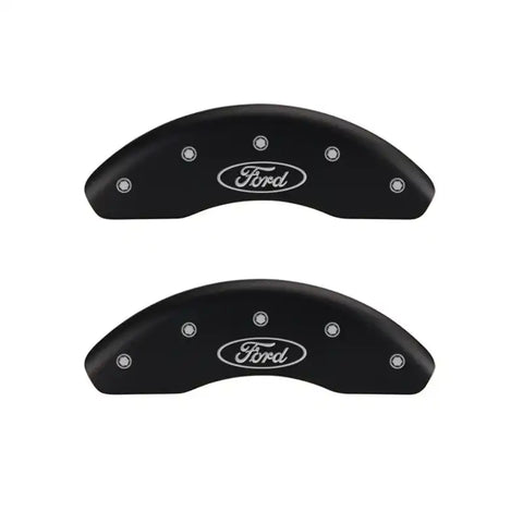MGP 4 Caliper Covers Engraved Front 2015/Mustang Engraved Rear 2015/Bar & Pony Black fnsh silver ch