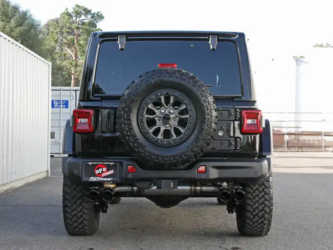 aFe 49-38098-B Vulcan Series 2.5in 304SS Cat-Back Exhaust 2021+ Jeep Wrangler 392 6.4L w/ Black Tips