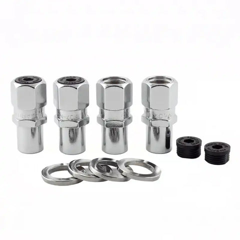McGard Hex Lug Nut (Drag Racing Reg. Shank) 1/2-20 / 13/16 1.86in. Length (4-Pack) - Chrome