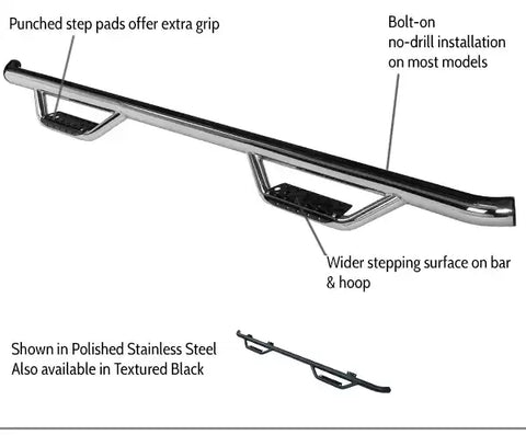 Go Rhino Dominator D2 Cab Length 2-1/2'' Round Nerf Step Bars