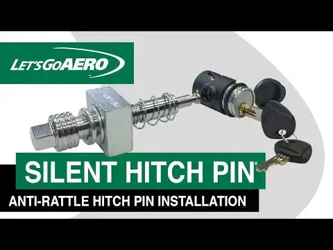 Lets Go Aero Silent Hitch Pin®: 5/8'' Press-On Locking Anti-Rattle for 2.5'' Hitches