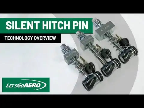 Lets Go Aero Silent Hitch Pin®: 5/8'' Press-On Locking Anti-Rattle for 3'' Hitches